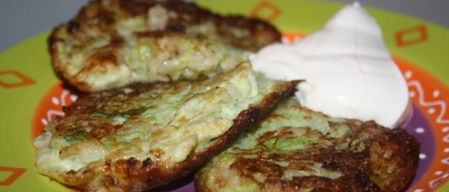 Кабачковые оладьи с рисом