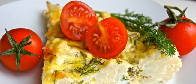 Омлет с цветной капустой