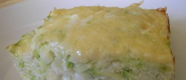 Запеканка из риса и кабачков
