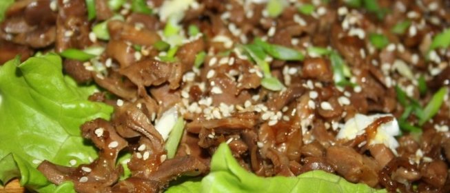 Закуска из куриных желудков