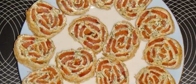 Лаваш с красной рыбой