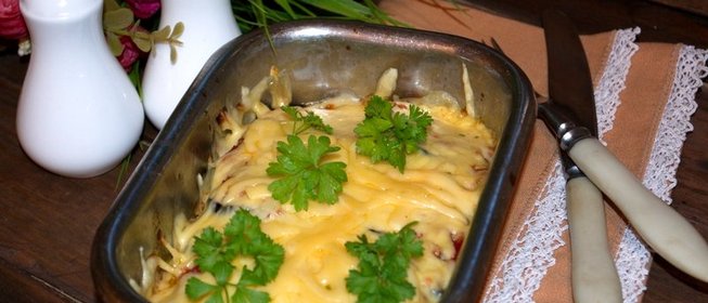 Запеканка с баклажанами и сыром