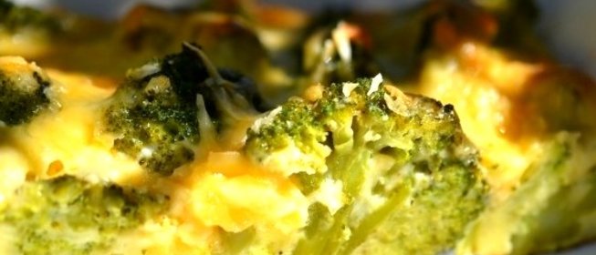 Запеканка с брокколи и сыром