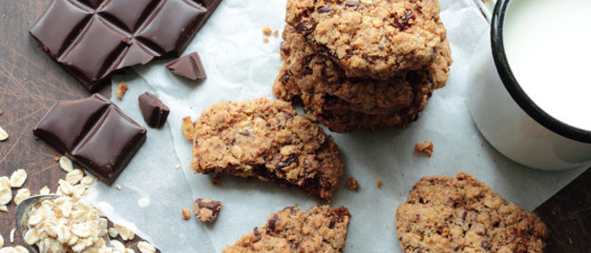 Шоколадное овсяное печенье