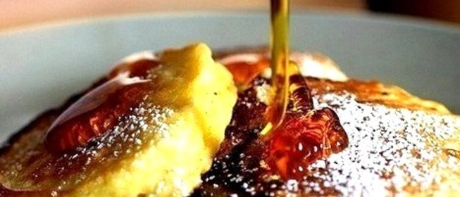 Яблочные оладьи с ванилью