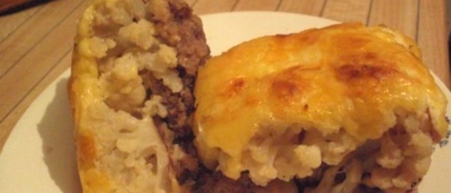 Запеканка с цветной капустой и фаршем