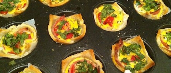 Тарталетки с сыром и яйцом