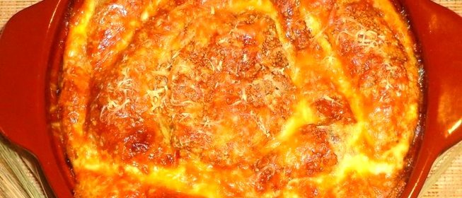 Запеканка из блинов с фаршем и гречкой