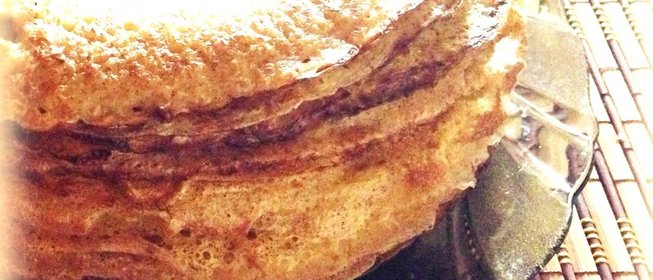 Блины из цельнозерновой муки на молоке без масла