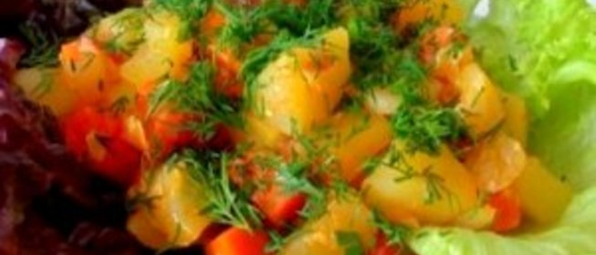 Картофель тушеный с кабачками