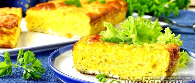 Пышный омлет в духовке