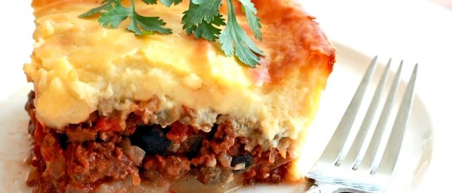 Запеканка картофельная с баклажанами