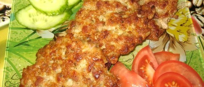 Мясные оладьи из рубленого фарша