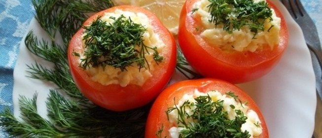 Помидоры, фаршированные сыром