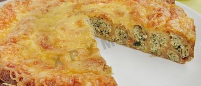 Блинный пирог из блинов с курицей