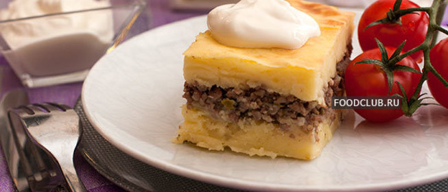 Знакомая картофельная запеканка с мясом