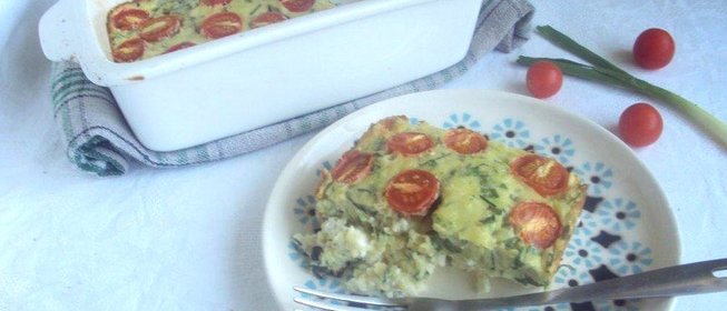 Клафути с помидорами черри и цукини