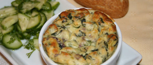 Запеканка из шпината с сыром фета