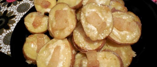 Картофель с салом и чесноком