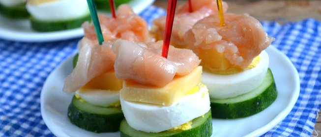 Канапе с красной рыбой