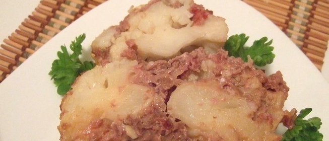 Цветная капуста с мясом