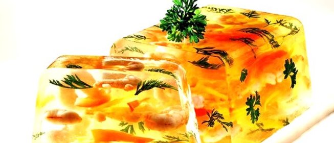 Заливное из креветок