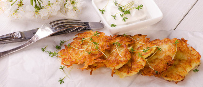 Картофельные драники с куриным фаршем