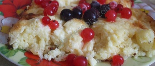 Творожная запеканка со сгущенкой