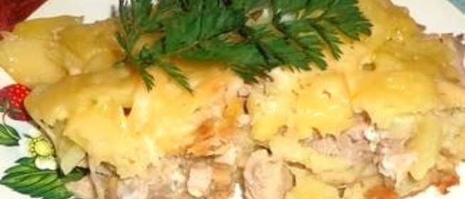 Запеканка с картофелем и крекером