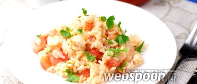 Салат с курицей и рисом