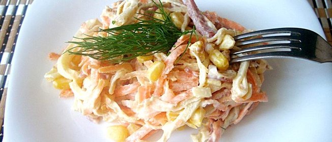 Салат блинный