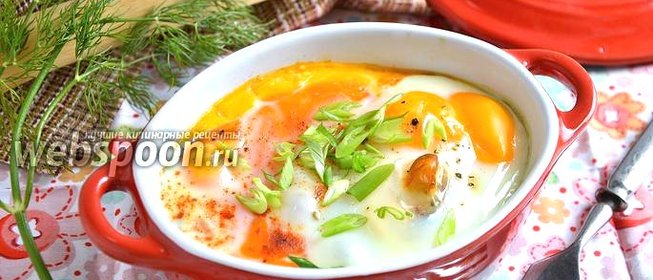 Картофель с яйцом кокот