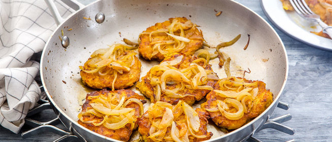 Постные оладьи из кабачков