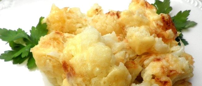 Цветная капуста жареная с сыром