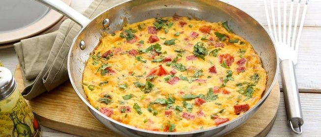 Омлет с ветчиной