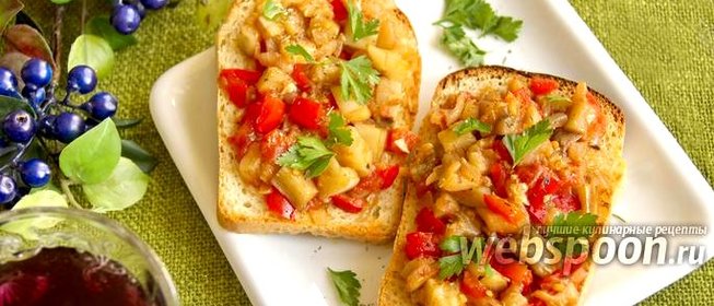 Тосты с овощным рагу