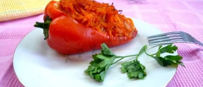 Фаршированный перец запеченный в духовке
