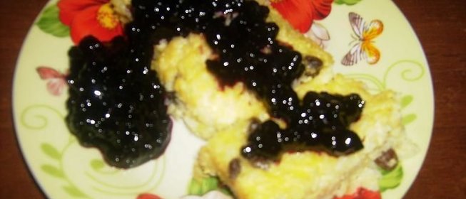 Запеканка с изюмом рисовая