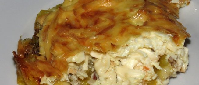 Запеканка из кабачков с мясным фаршем