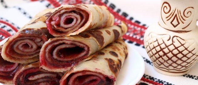 Заварные блины на сгущённом молоке