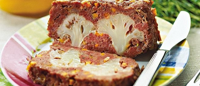 Мясная запеканка с цветной капустой