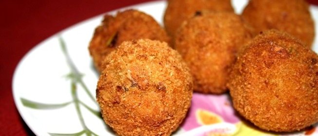 Картофельные шарики с грибами