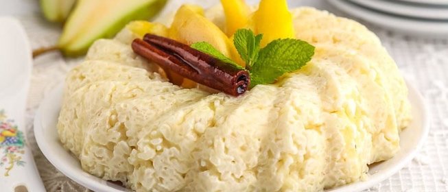 Рисовая каша с грушами