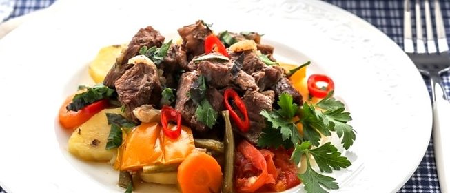 Овощное рагу с бараниной