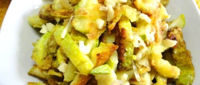 Кабачки, жаренные кусочками
