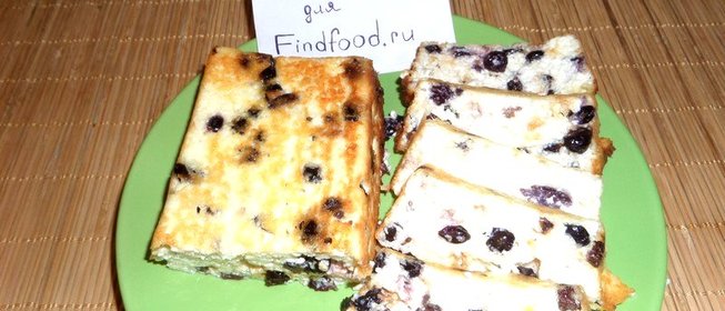 Запеканка творожная с изюмом