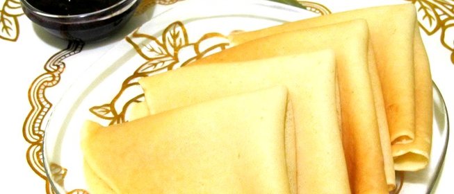 Блинчики на молоке с ванилью