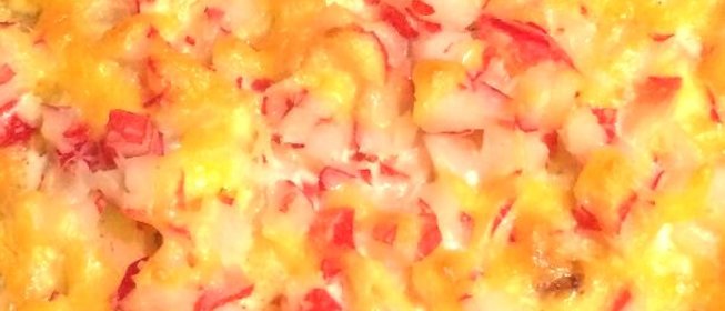 Картофельная запеканка с крабовым мясом