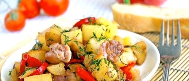 Овощное рагу с курицей