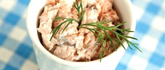 Паштет из копченого лосося